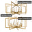 Glam Cool Brass 8 Light Modern Geometric Chandelier - 27.25" - View 2