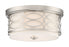 Sienna Brushed Nickel 2 Light Modern Flush Mount Ceiling Light - 13"