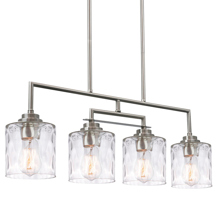 Monroe Brushed Nickel 4 Light Modern Island Light - 28" - View 9