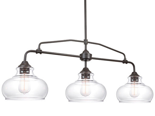 Harlow Oil Rubbed Bronze 3 Light Modern Industrial Farmhouse Kitchen Island Light - 37.5"