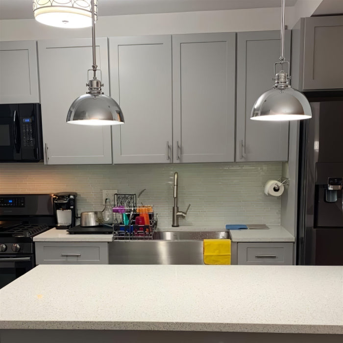 Belle Chrome 1 Light Modern Industrial Pendant Light - 9.25" - View 5