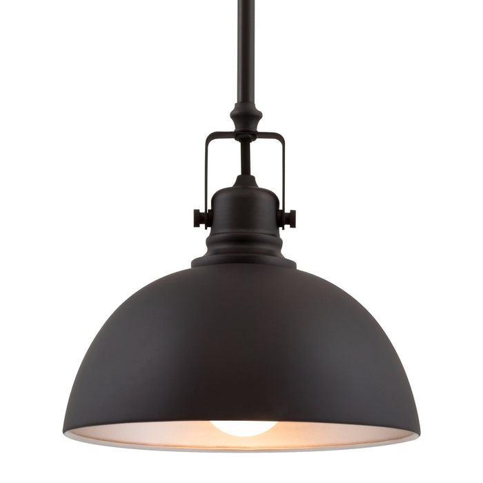 Belle Oil Rubbed Bronze 1 Light Contemporary Industrial Pendant Light - 9.25"