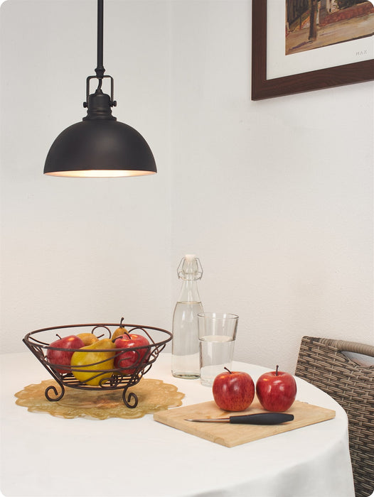 Belle Oil Rubbed Bronze 1 Light Contemporary Industrial Pendant Light - 9.25" - View 7