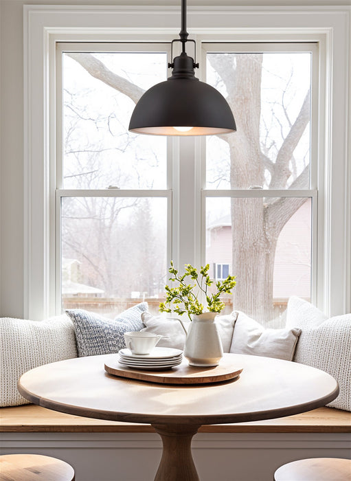 Belle Oil Rubbed Bronze 1 Light Contemporary Industrial Pendant Light - 9.25" - View 5