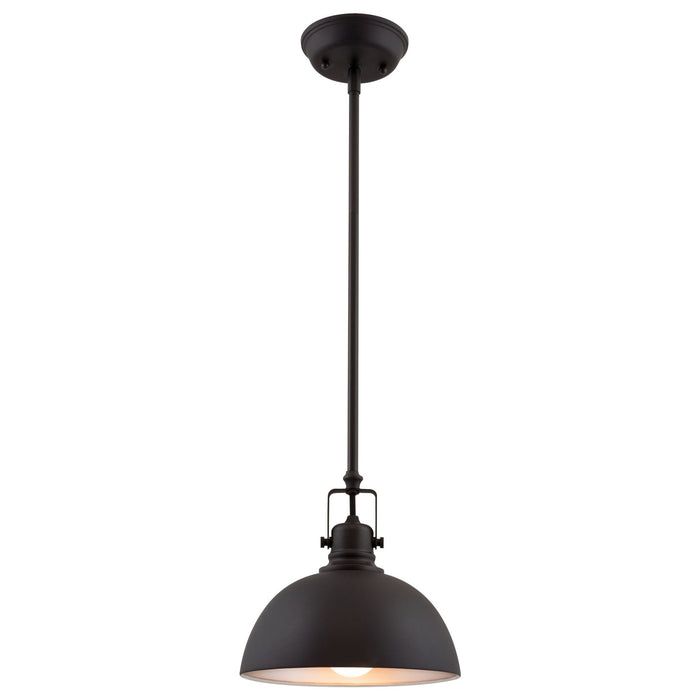 Belle Oil Rubbed Bronze 1 Light Contemporary Industrial Pendant Light - 9.25" - View 9
