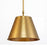 Vida Warm Brass 1 Light Modern Industrial Pendant Light - 12"