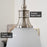 Ellie Brushed Nickel 1 Light Adjustable Mini Pendant Light - 7.5" - View 2