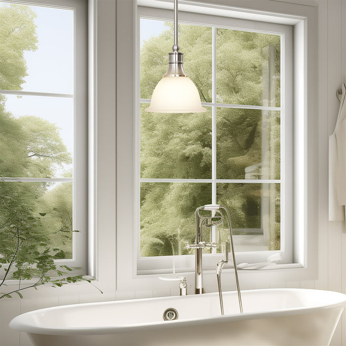 Ellie Brushed Nickel 1 Light Adjustable Mini Pendant Light - 7.5" - View 7