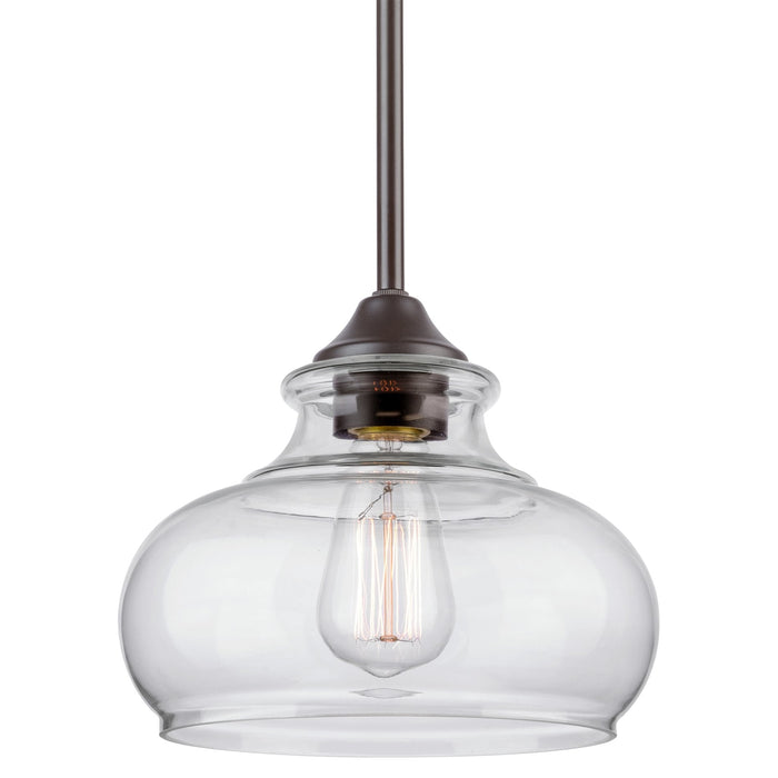Harlow Oil Rubbed Bronze 1 Light Modern Industrial Farmhouse Pendant Light - 9"
