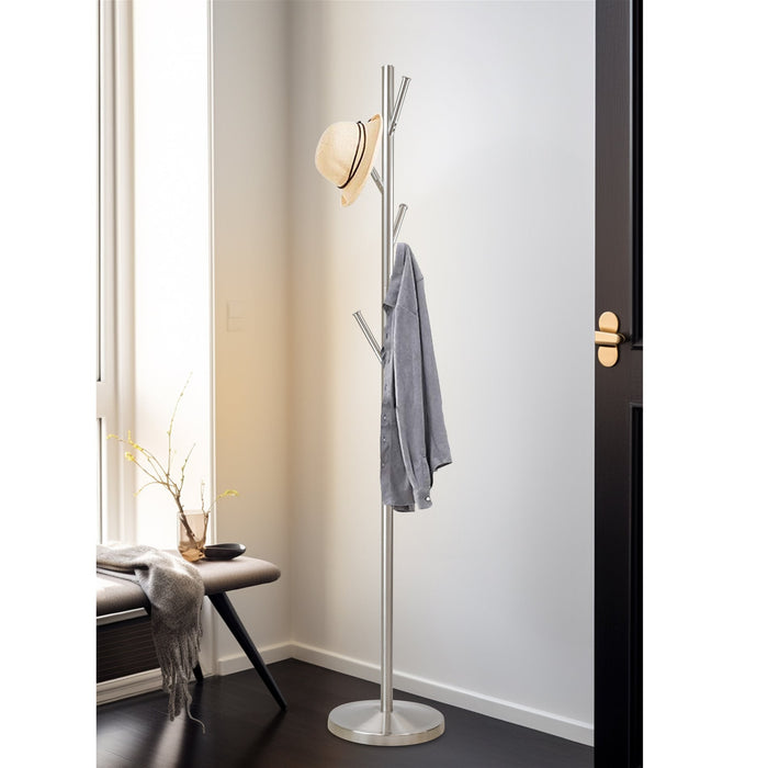 Addison Metal Freestanding Coat Rack - Satin Steel - View 3