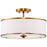 Chloe White 3 Light Retro Modern Semi Flush Mount Ceiling Light - 15.25"