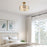 Sienna Cool Brass 3 Light Semi Flush Mount Ceiling Light - 14.5" - View 5