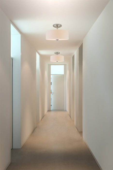 Addison Brushed Nickel 2 Light Semi Flush Mount Ceiling Light - 13" - View 8
