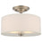 Addison Brushed Nickel 2 Light Semi Flush Mount Ceiling Light - 13"