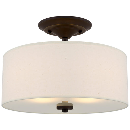 Addison Bronze 2 Light Semi Flush Mount Ceiling Light - 13"