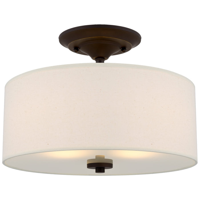 Addison Bronze 2 Light Semi Flush Mount Ceiling Light - 13"