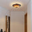 Mateo Black 2 Light Tiffany Glass Flush Mount Ceiling Light - 16" - View 4