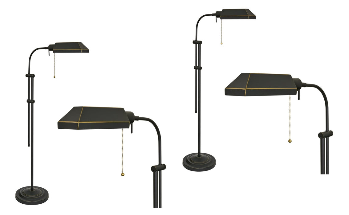 Prescott Dark Bronze 1 Light Modern Industrial Adjustable Standing Pharmacy Floor Lamp - 58" (2-Pack)