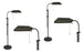 Prescott Dark Bronze 1 Light Modern Industrial Adjustable Standing Pharmacy Floor Lamp - 58" (2-Pack)