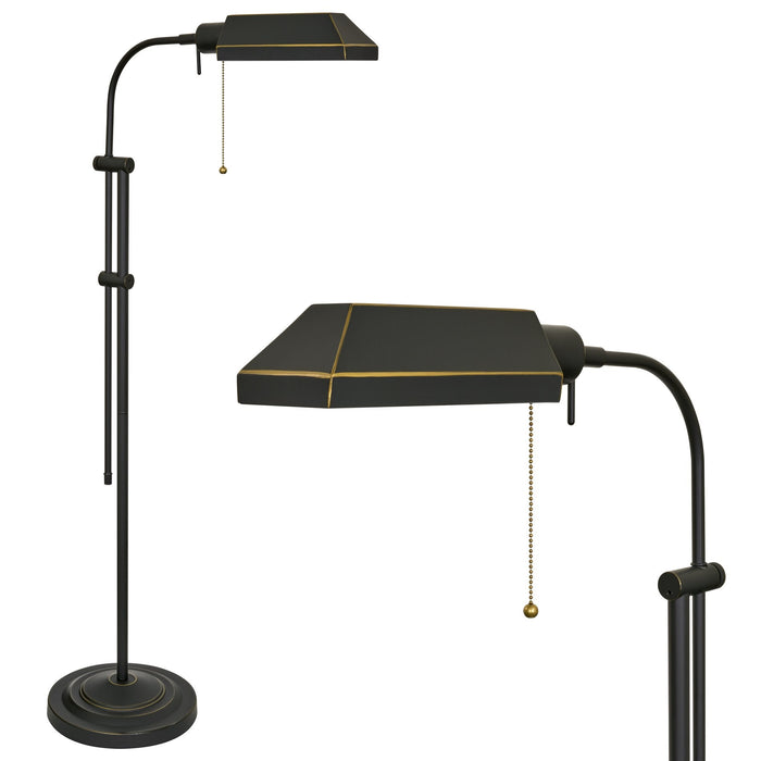 Prescott Dark Bronze 1 Light Modern Industrial Adjustable Standing Pharmacy Floor Lamp - 58"