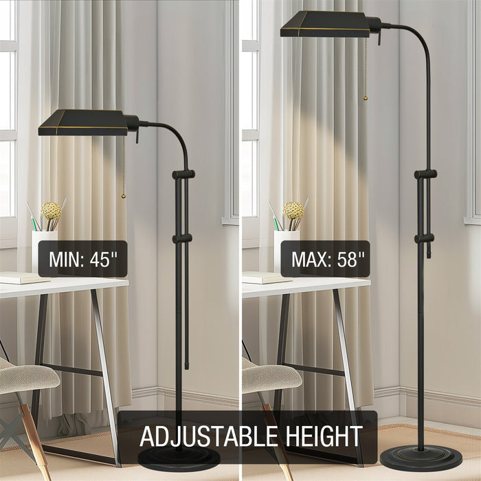 Prescott Dark Bronze 1 Light Modern Industrial Adjustable Standing Pharmacy Floor Lamp - 58" - View 3
