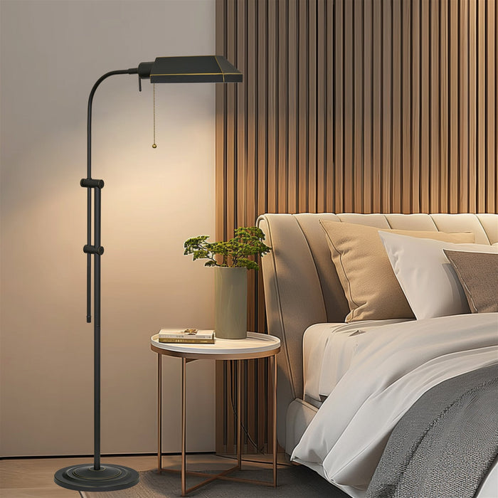 Prescott Dark Bronze 1 Light Modern Industrial Adjustable Standing Pharmacy Floor Lamp - 58" - View 7