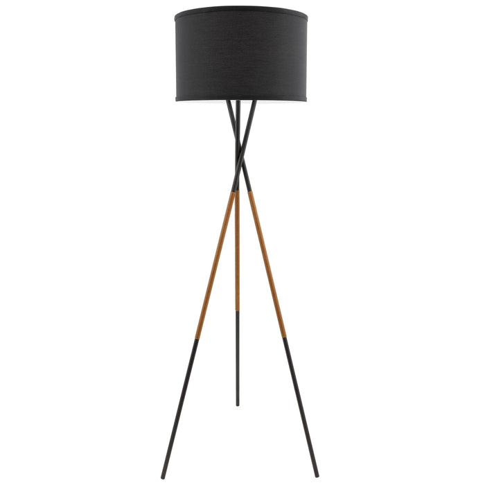 Sadie Black 1 Light Mid Century Modern Tripod LED Floor Lamp - 61"