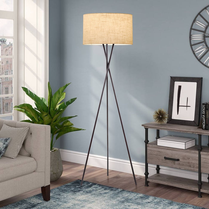 Sadie Oil Rubbed Bronze 1 Light Modern Tripod LED Floor Lamp - 60" - View 6