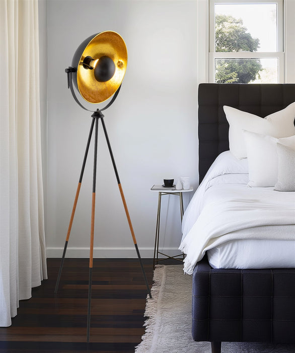 Sulis Black 1 Light Modern Industrial Tripod LED Floor Lamp - 58" - View 6