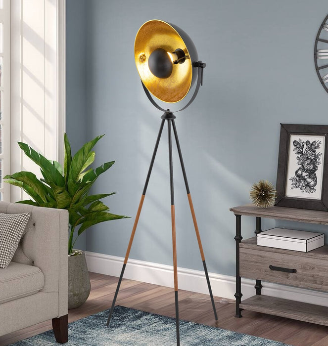 Sulis Black 1 Light Modern Industrial Tripod LED Floor Lamp - 58" - View 7