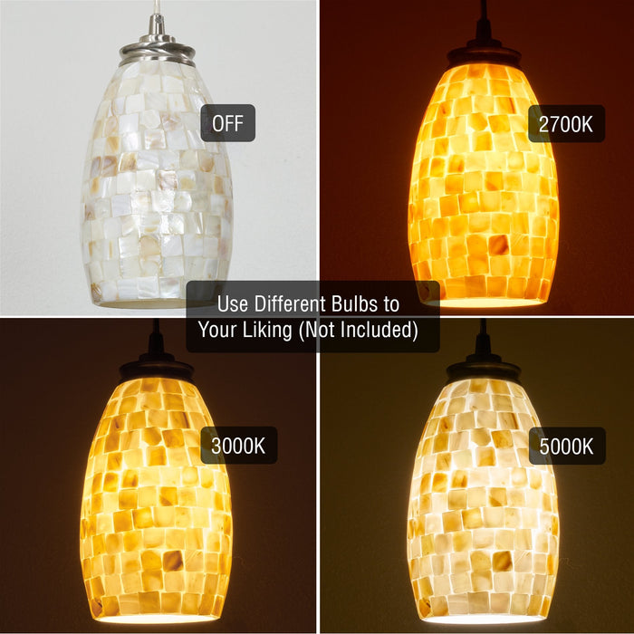 Coast Hand-Crafted Mosaic Sea Shell Shade / Replacement Glass - 4.5" (2-Pack) - View 2