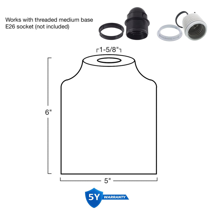 Caspian Hammered Shade / Replacement Glass - 5" (3-Pack) - View 4
