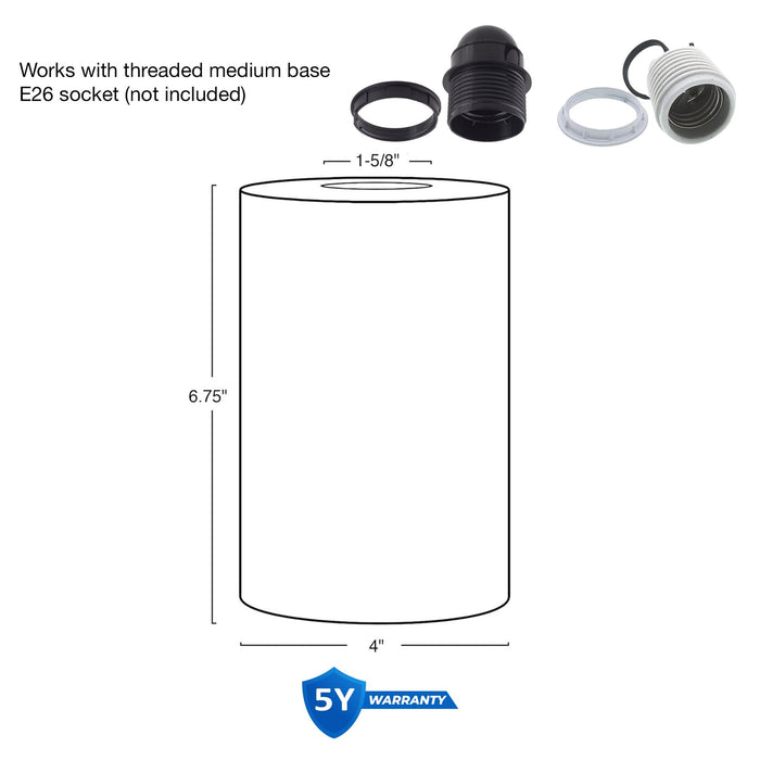 Opal Cylinder Shade / Replacement Glass - 4" (3-Pack) - View 4