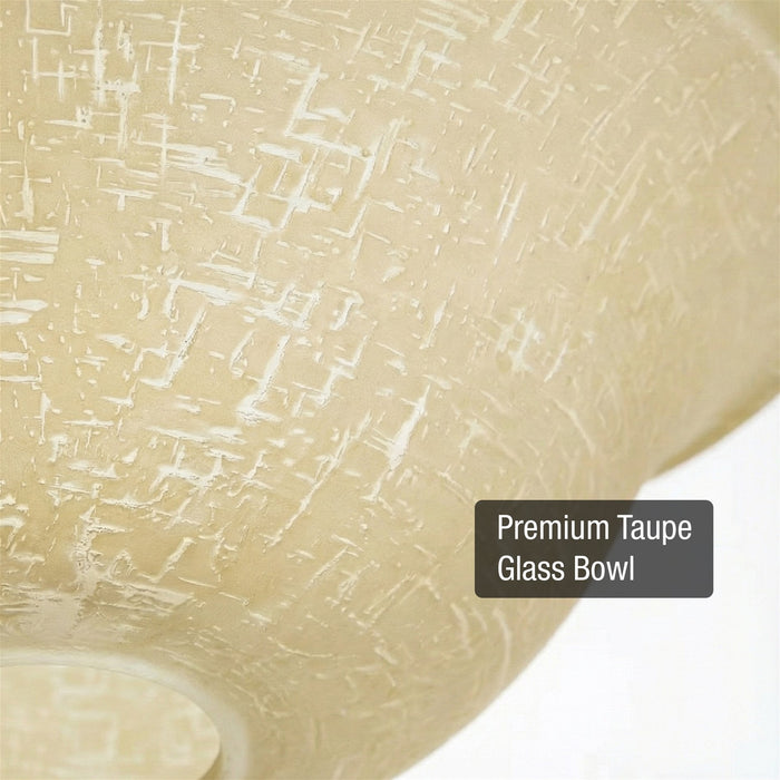 Taupe Linen Shade / Replacement Glass - 12.75" - View 2