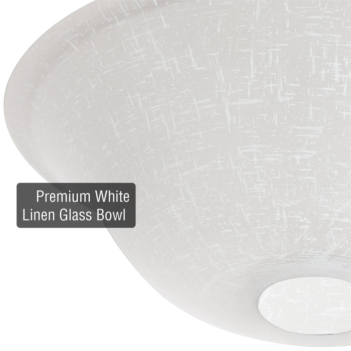 White Linen Shade / Replacement Glass - 12.75" - View 4