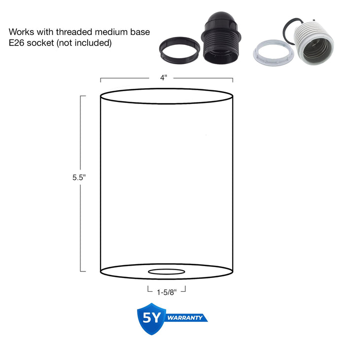 Villa Amber Shade / Replacement Glass - 4" (3-Pack) - View 4