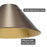 Metal Cone Shade / Replacement Glass - 14.25" (3-Pack) - View 2