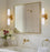 Duo Warm Brass 2 Light Modern Bathroom Vanity Wall Sconce - 14" - View 3