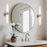 Duo Brushed Nickel 2 Light Modern Bathroom Vanity Wall Sconce - 21" - View 5