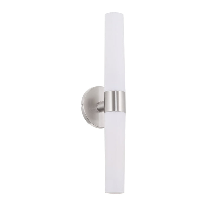 Duo Brushed Nickel 2 Light Modern Bathroom Vanity Wall Sconce - 21" - View 8