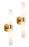 Duo Cool Brass 2 Light Modern Bathroom Vanity Wall Sconce - 21" (2-Pack)