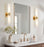 Duo Cool Brass 2 Light Modern Bathroom Vanity Wall Sconce - 21" (2-Pack) - View 3