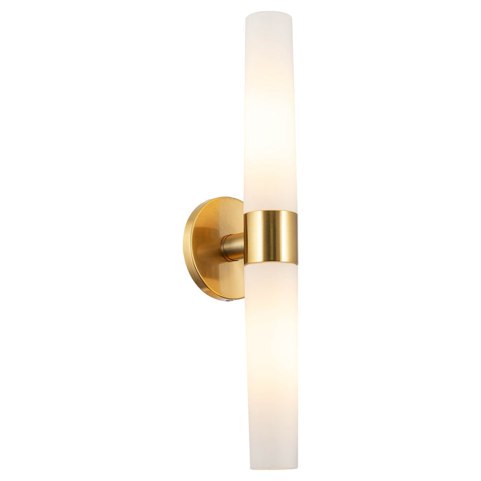Duo Cool Brass 2 Light Modern Bathroom Vanity Wall Sconce - 21"