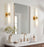 Duo Cool Brass 2 Light Modern Bathroom Vanity Wall Sconce - 21" - View 3