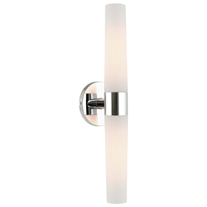 Duo Chrome 2 Light Modern Bathroom Vanity Wall Sconce - 21"