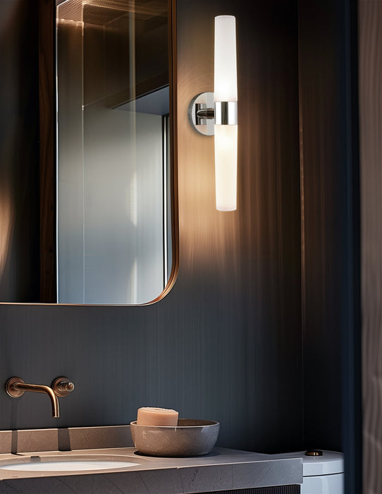 Duo Chrome 2 Light Modern Bathroom Vanity Wall Sconce - 21" - View 6