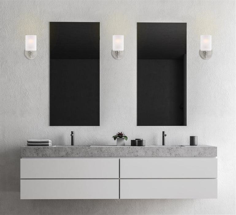 Phoebe Brushed Nickel 1 Light Modern Farmhouse Wall Sconce - 8" (2-Pack) - View 2