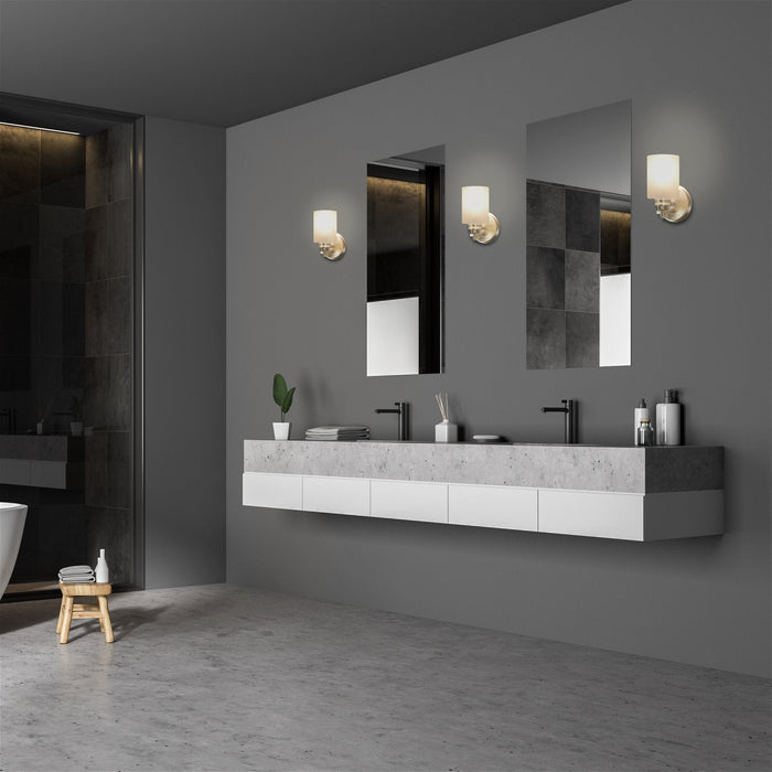 Phoebe Brushed Nickel 1 Light Modern Farmhouse Wall Sconce - 8" (2-Pack) - View 5