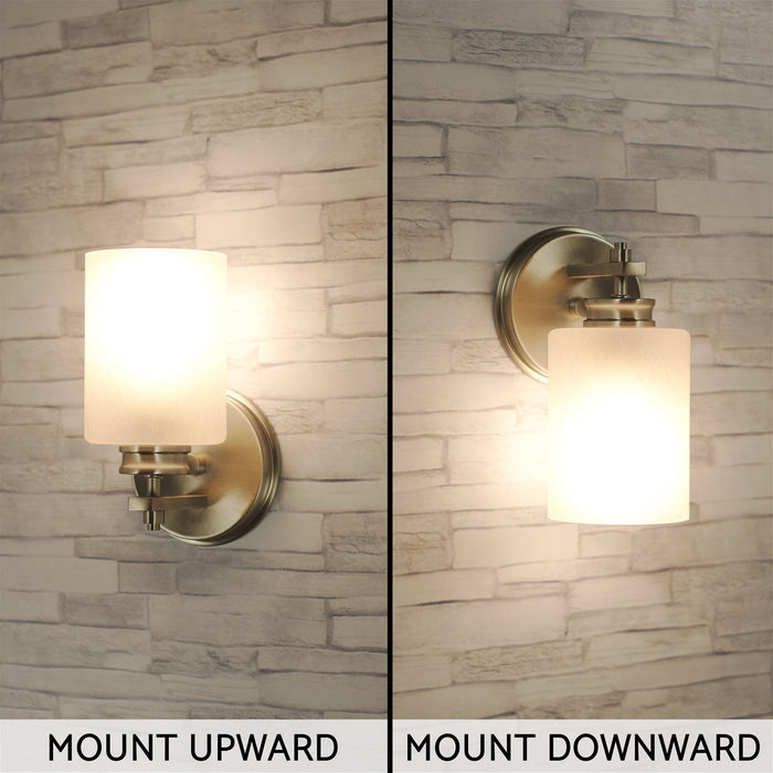Phoebe Brushed Nickel 1 Light Modern Farmhouse Wall Sconce - 8" (2-Pack) - View 6