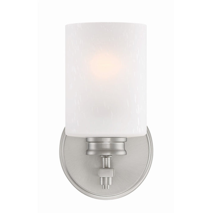 Phoebe Brushed Nickel 1 Light Modern Farmhouse Wall Sconce - 8" - View 8